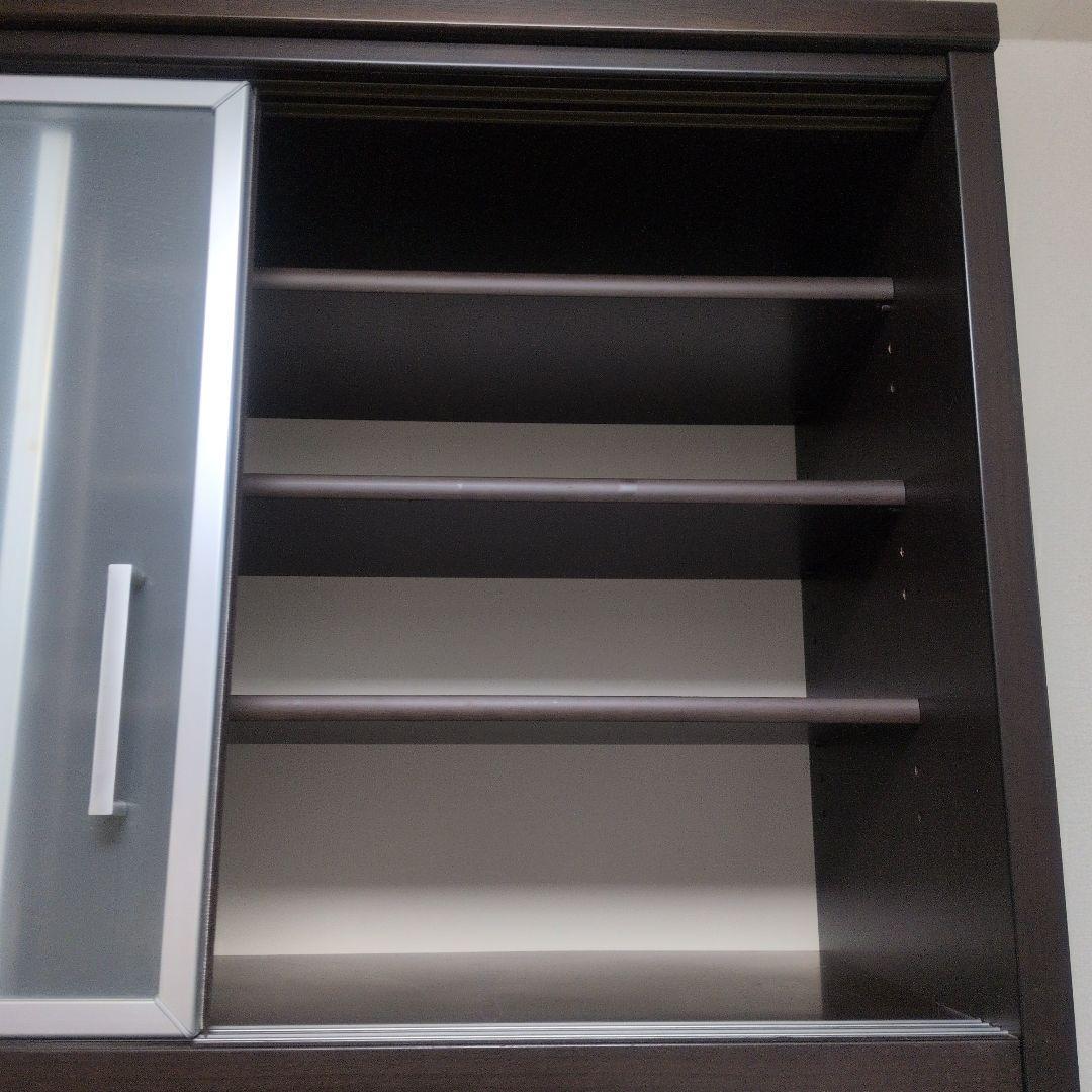 大型 オーク木製高級食器棚 キッチンボード キッチン収納 レンジ台