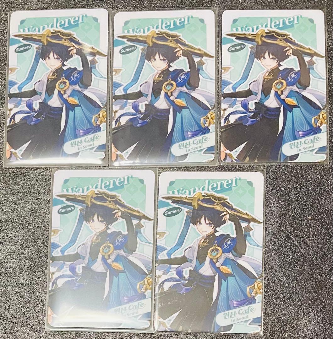 原神 韓国カフェ フォトカード 放浪者 5枚 - メルカリ