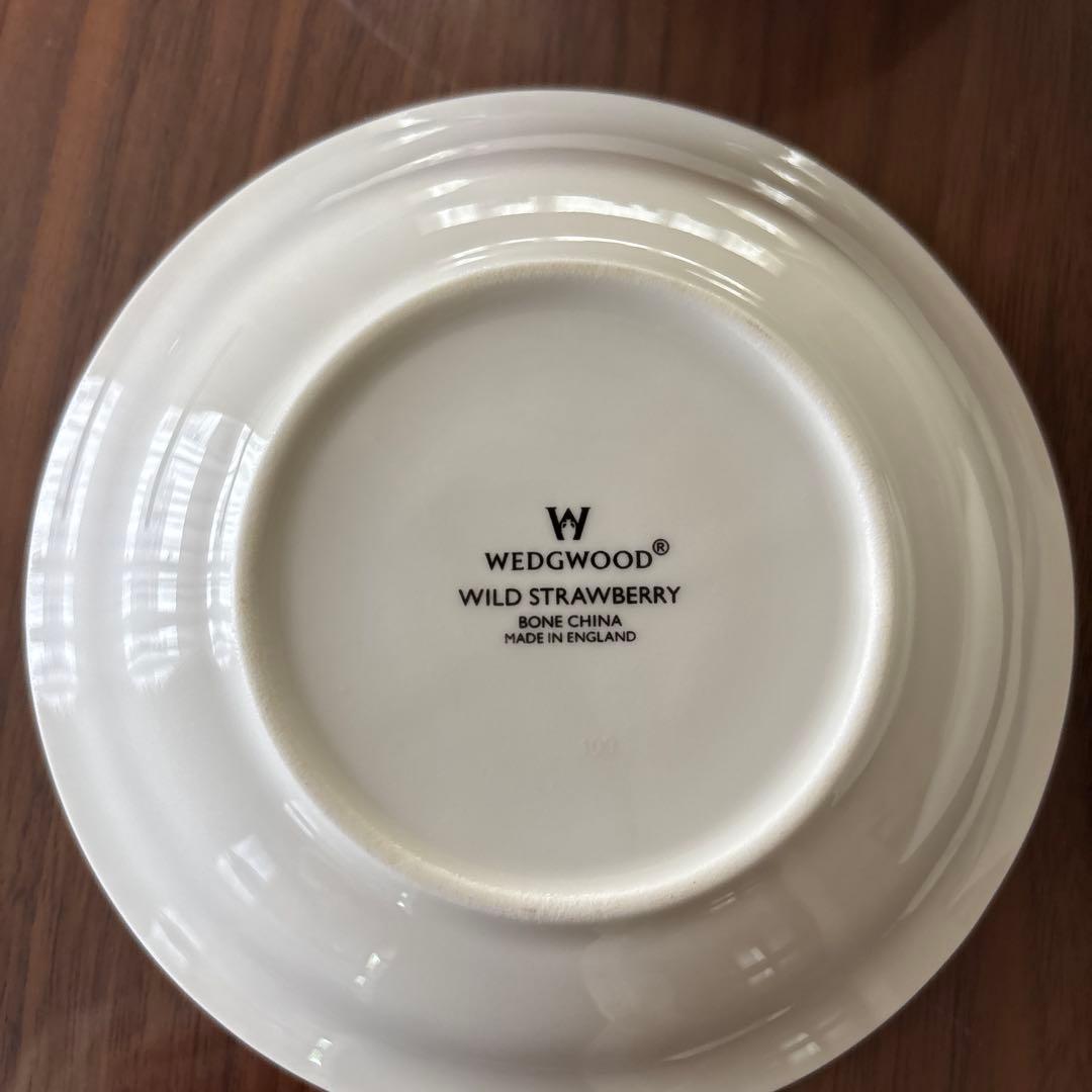 ウェッジウッド☆ワイルドストロベリーサラダソーサー5個セット