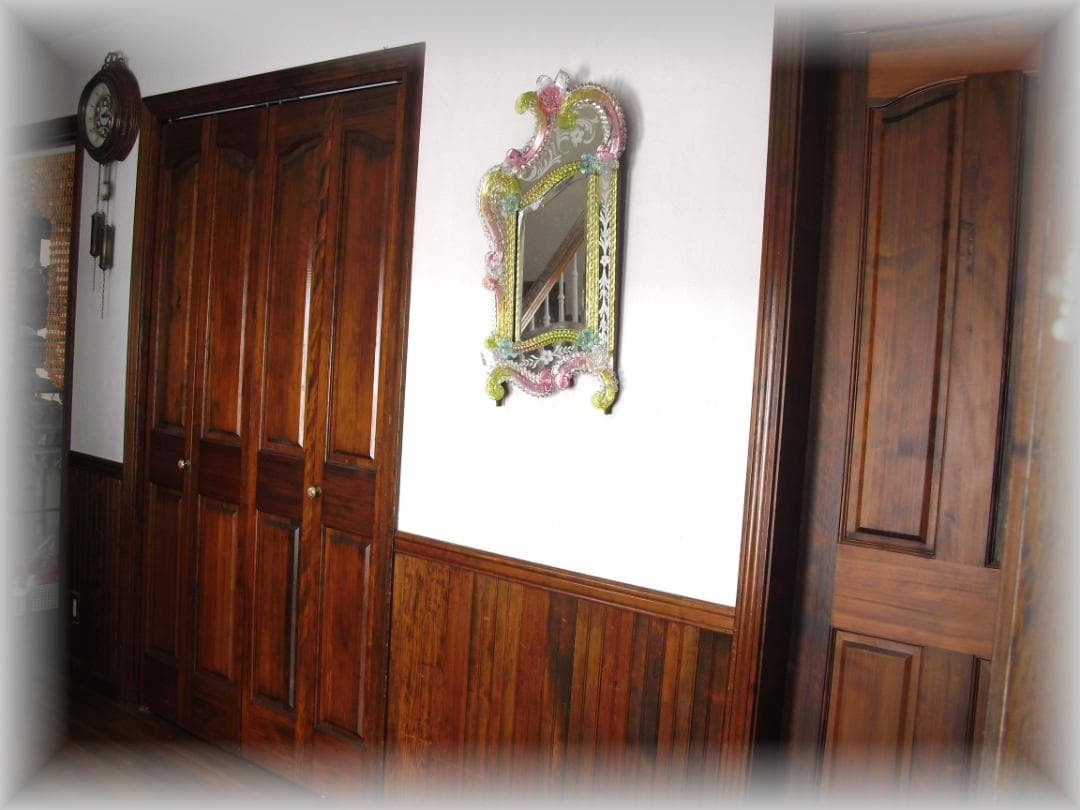 希少☆イタリア製☆アンティーク☆MURANO☆ヴェネチアンガラス☆壁掛け鏡