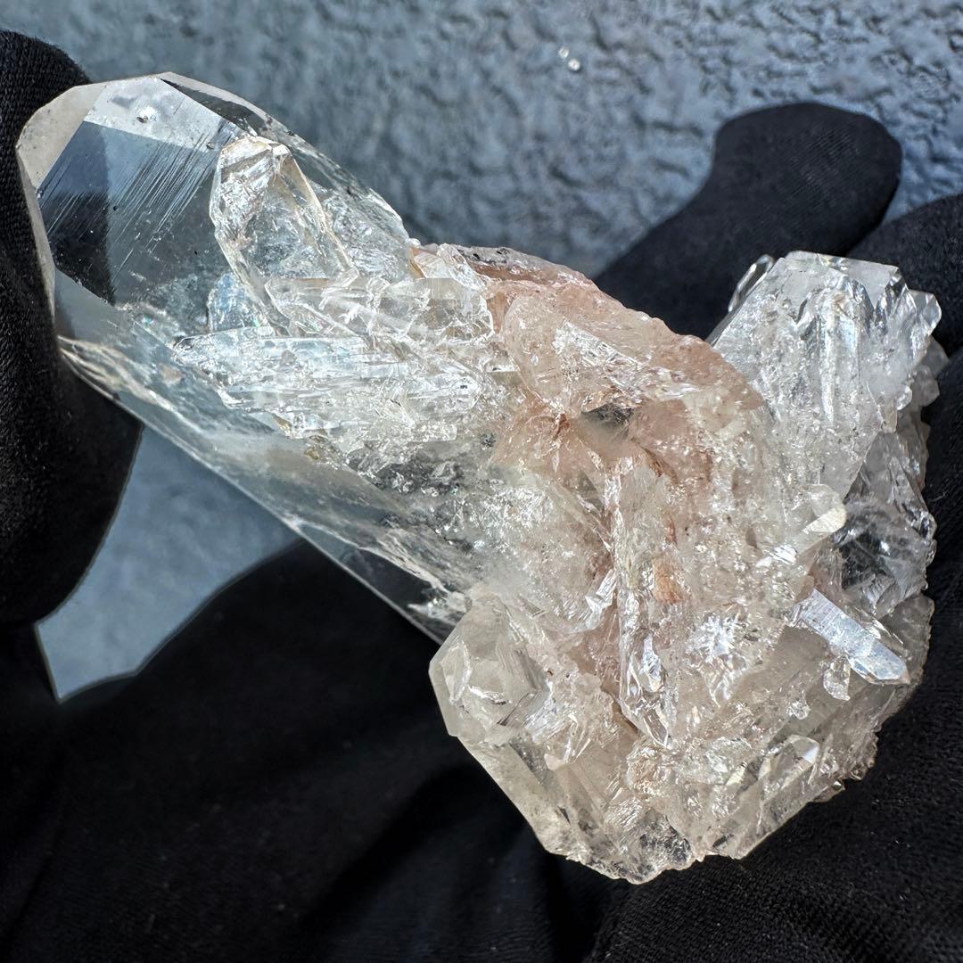 爆レア❗️高透明度❗レインボー♡ピンクレムリアンクォーツクラスター水晶A1364