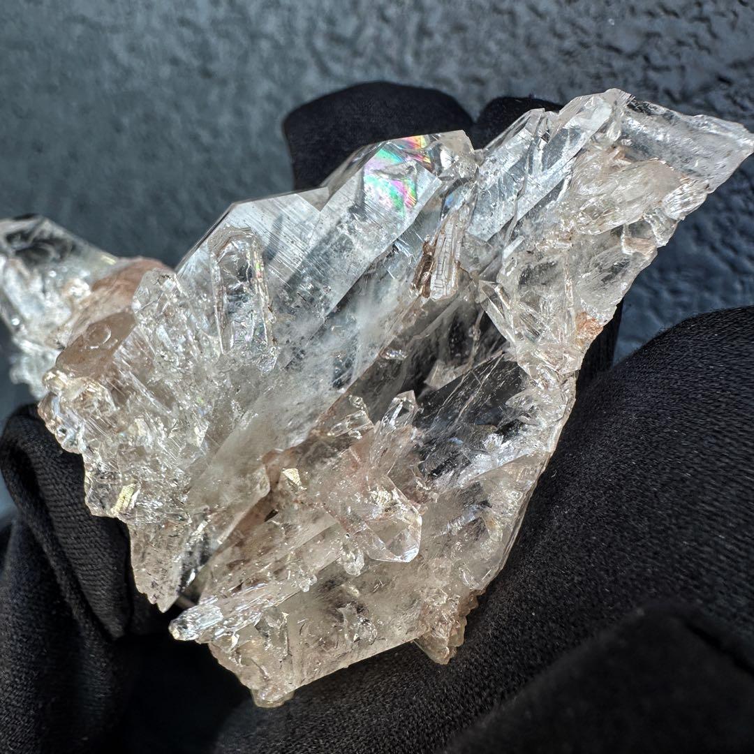 爆レア❗️高透明度❗レインボー♡ピンクレムリアンクォーツクラスター水晶A1364