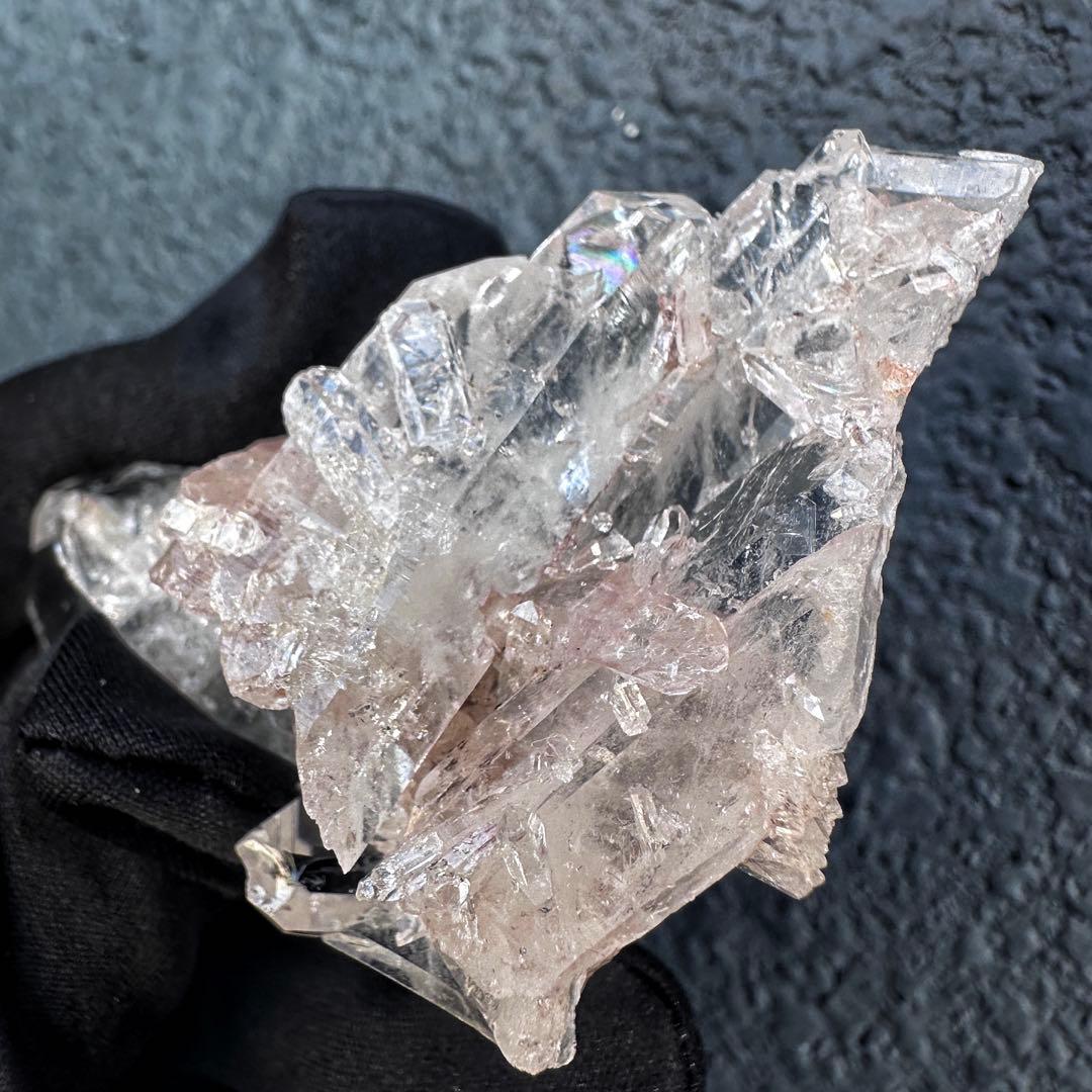 爆レア❗️高透明度❗レインボー♡ピンクレムリアンクォーツクラスター水晶A1364