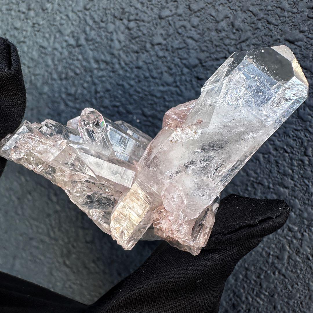 爆レア❗️高透明度❗レインボー♡ピンクレムリアンクォーツクラスター水晶A1364