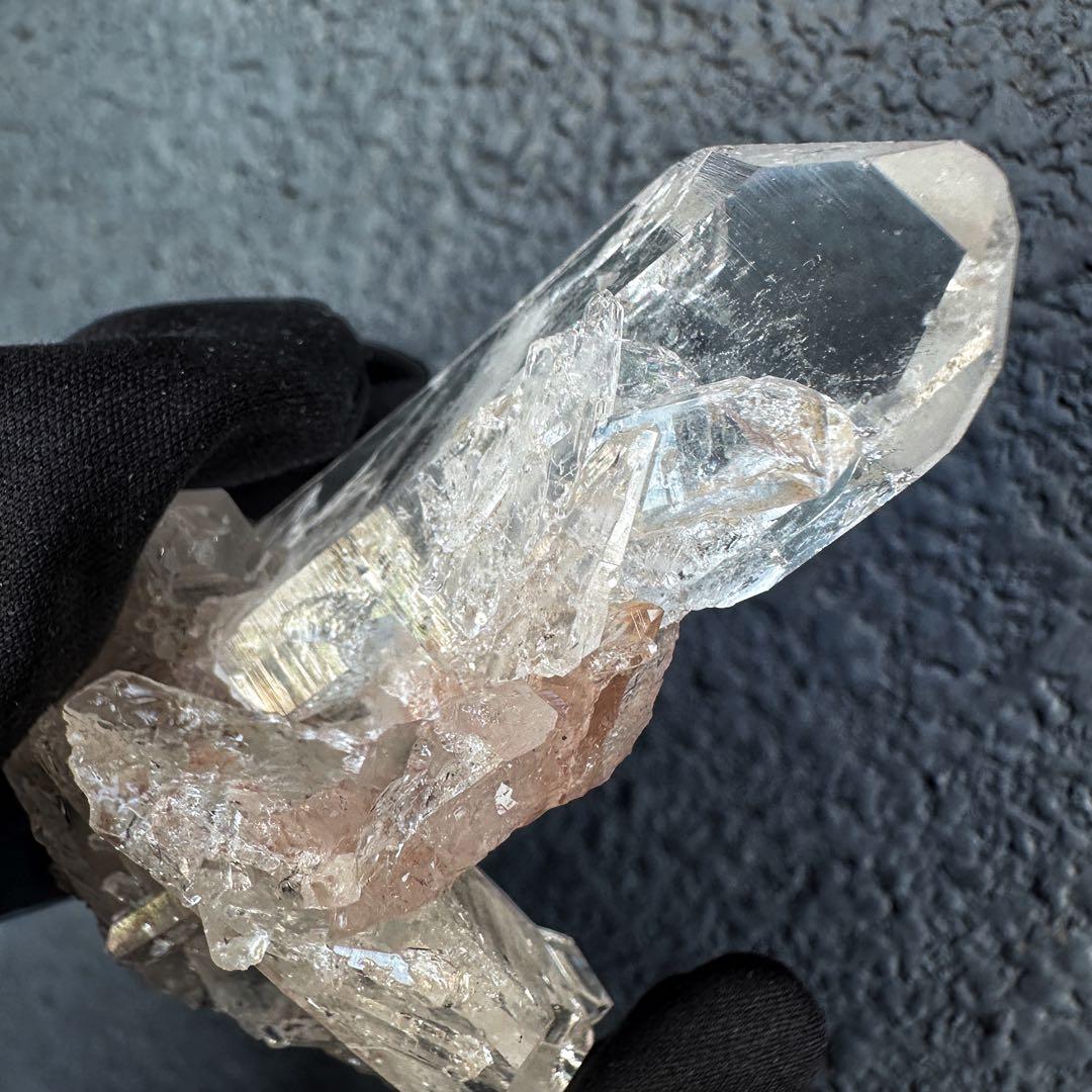 爆レア❗️高透明度❗レインボー♡ピンクレムリアンクォーツクラスター水晶A1364