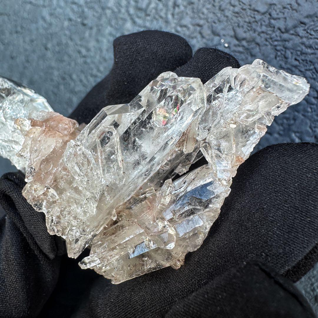 爆レア❗️高透明度❗レインボー♡ピンクレムリアンクォーツクラスター水晶A1364