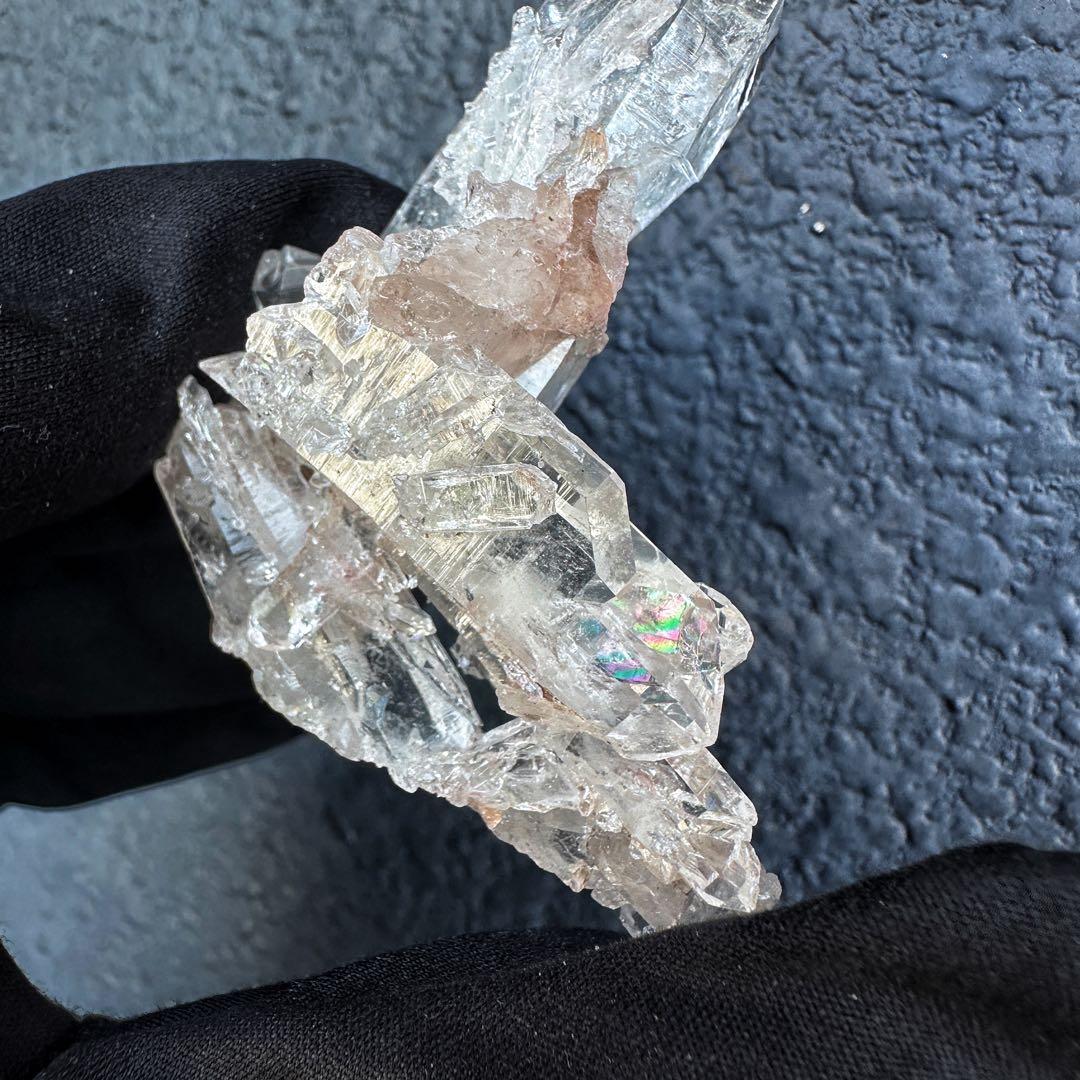 爆レア❗️高透明度❗レインボー♡ピンクレムリアンクォーツクラスター水晶A1364