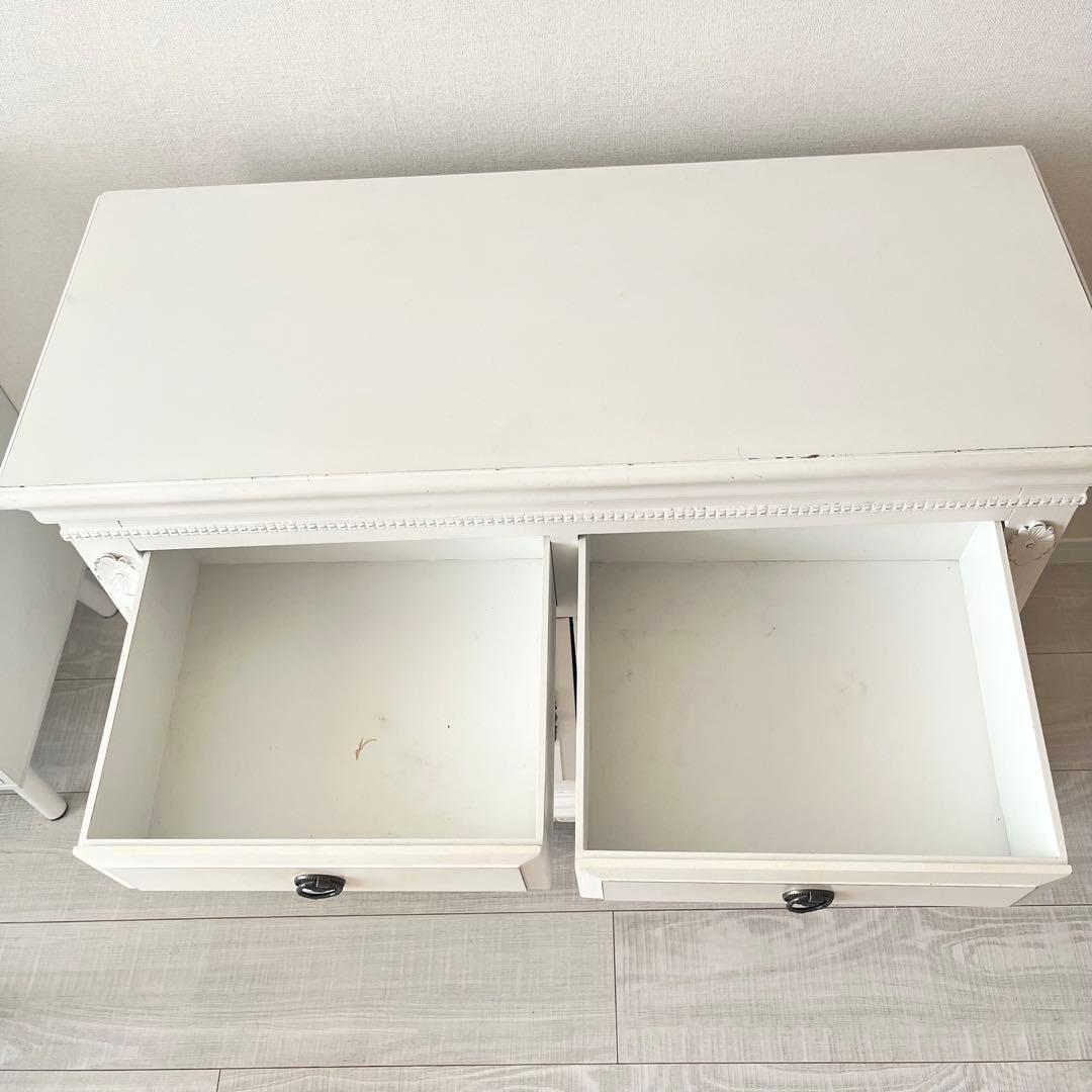 ロココ調 アンティーク ホワイトクラシック キャビネット