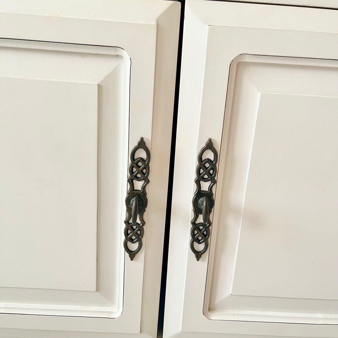 ロココ調 アンティーク ホワイトクラシック キャビネット