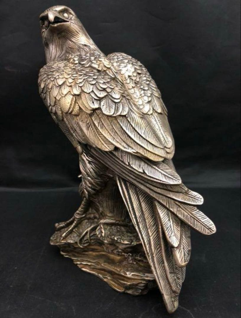 香炉　鷹　大明宣徳年製　銅製　置物 風水 開運 金運 骨董 古美術　アンティーク