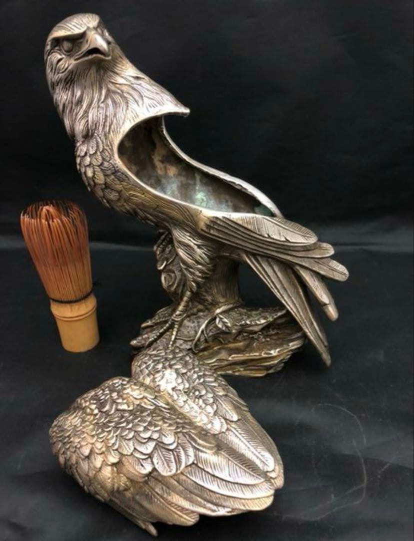 香炉　鷹　大明宣徳年製　銅製　置物 風水 開運 金運 骨董 古美術　アンティーク