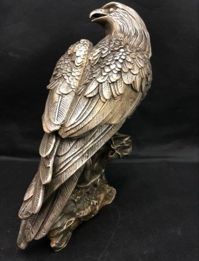 香炉　鷹　大明宣徳年製　銅製　置物 風水 開運 金運 骨董 古美術　アンティーク