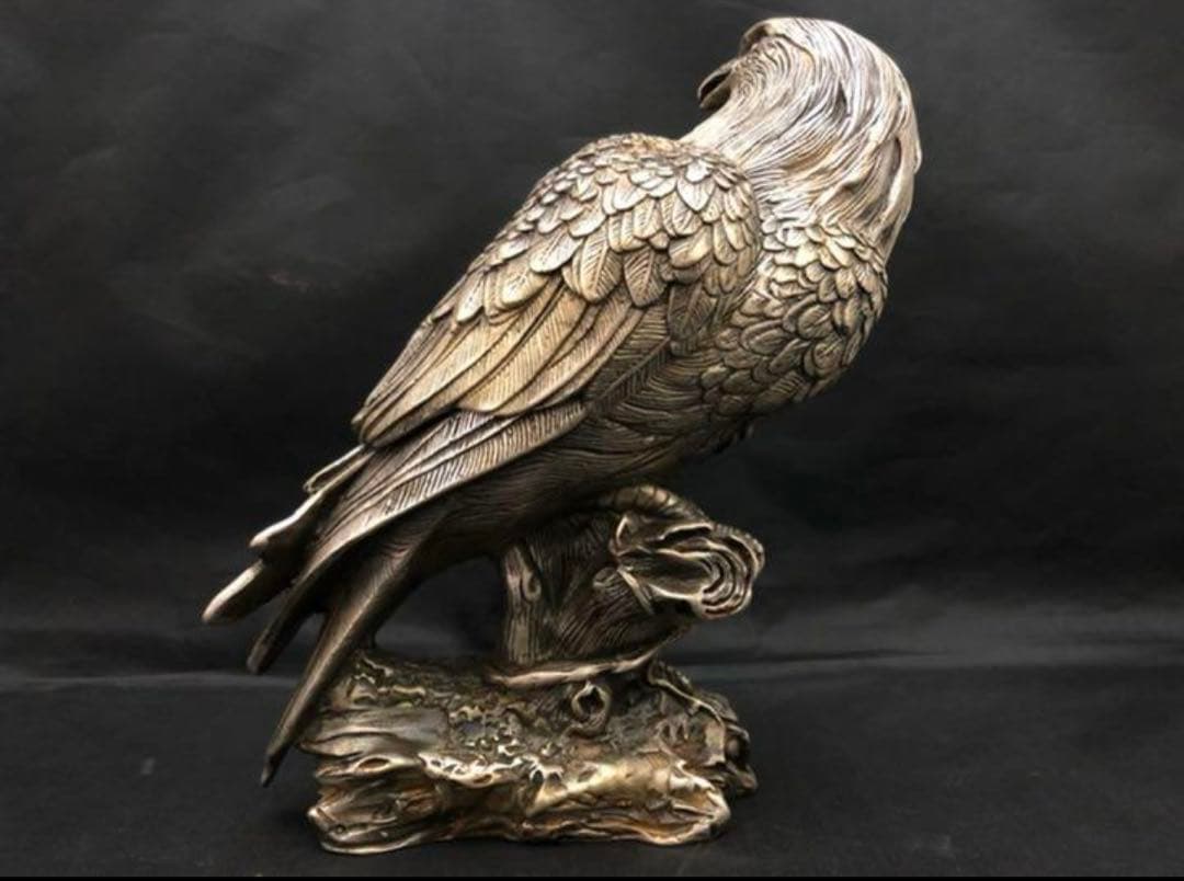 香炉　鷹　大明宣徳年製　銅製　置物 風水 開運 金運 骨董 古美術　アンティーク