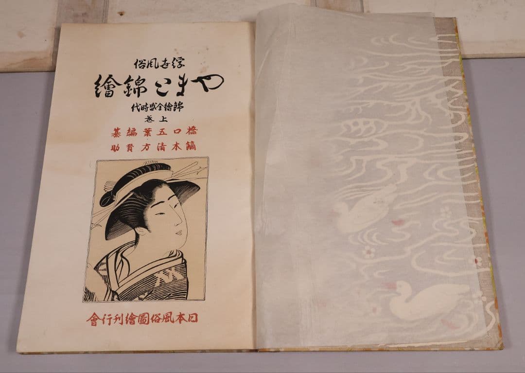 【３】手摺木版画 大正 浮世風俗 やまと錦絵 橋口五葉 60図冊揃【CM420】