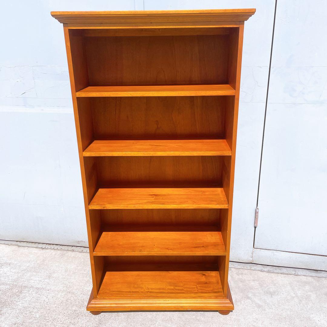 【美品送料込】イギリス アンティーク本棚 チーク材 ブックシェルフ