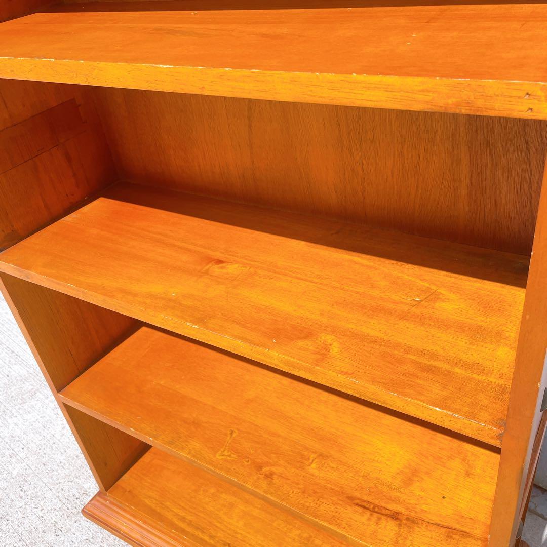 【美品送料込】イギリス アンティーク本棚 チーク材 ブックシェルフ