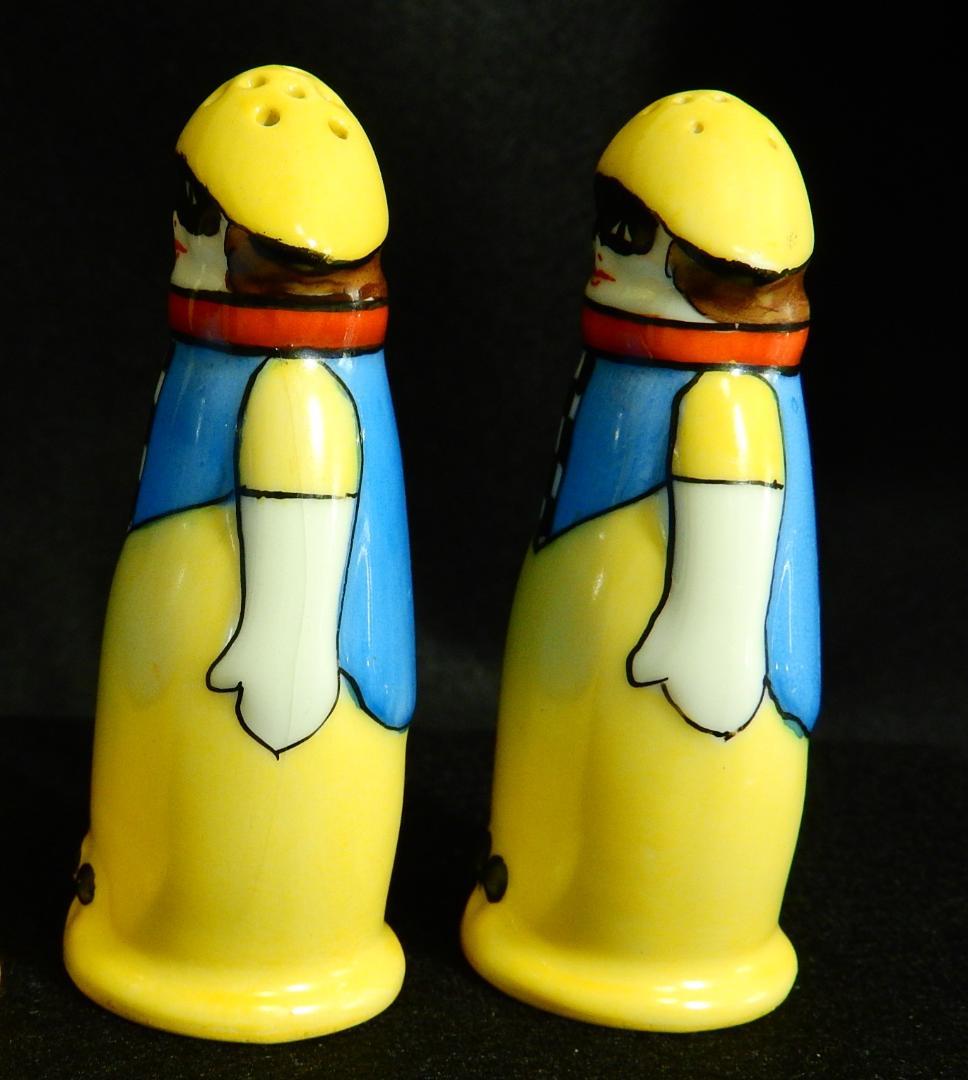 希少オールドノリタケ 仮面のデコレディのS&PシェイカーセットNo.483