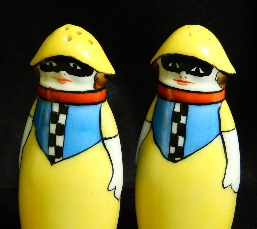 希少オールドノリタケ 仮面のデコレディのS&PシェイカーセットNo.483