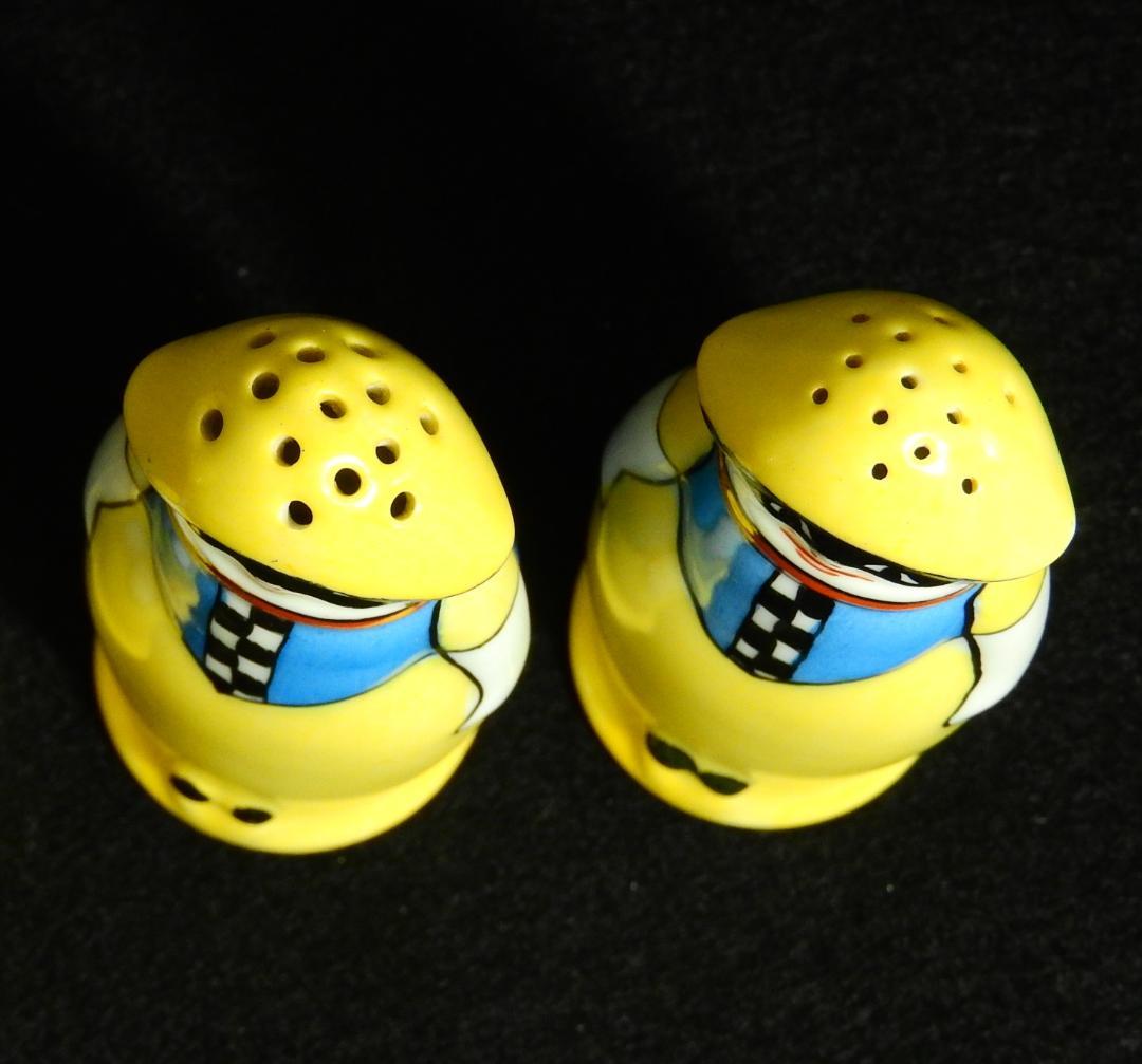 希少オールドノリタケ 仮面のデコレディのS&PシェイカーセットNo.483