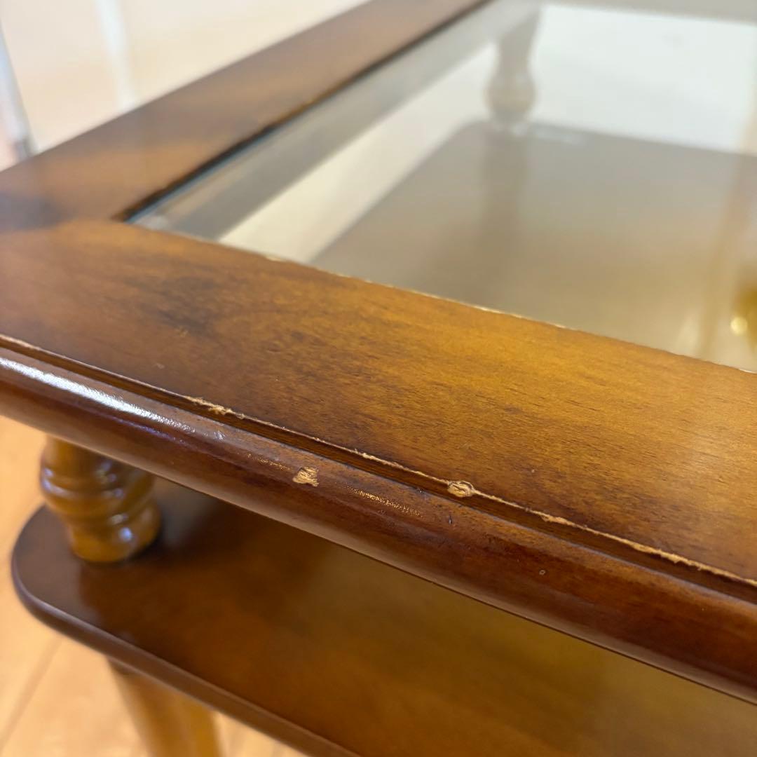 ☆昭和レトロ☆アンティーク　コレクションテーブル　ニチハン　コーヒーテーブル