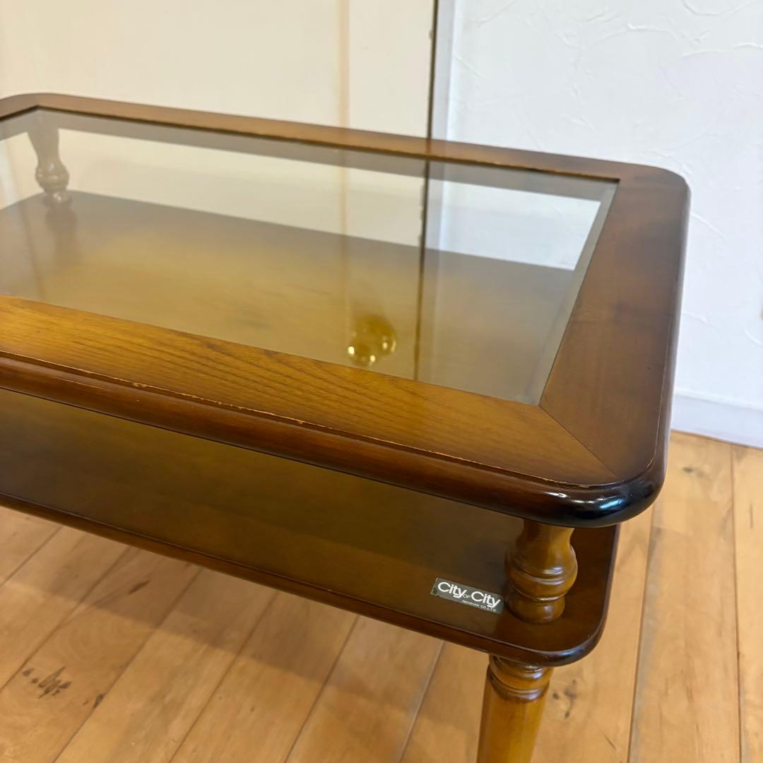 ☆昭和レトロ☆アンティーク　コレクションテーブル　ニチハン　コーヒーテーブル