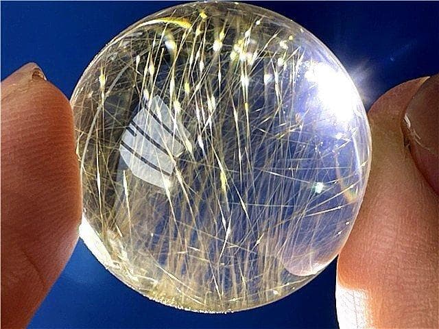 ★AAA級天然ゴールドルチルクォーツ丸玉B88P1/351P06C