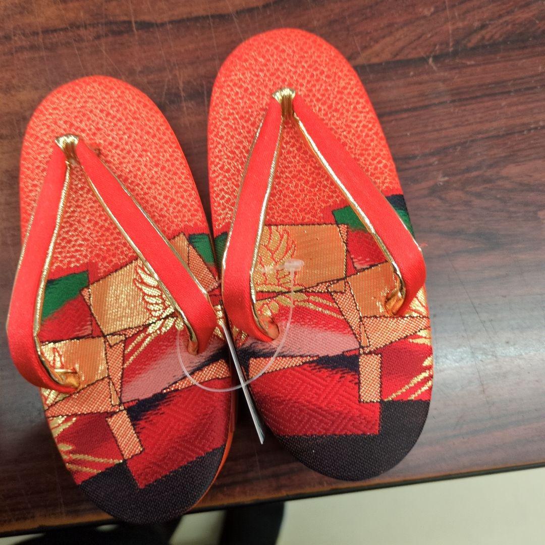 七五三 はこせこセット16.5センチ未使用タグ付き　オレンジ