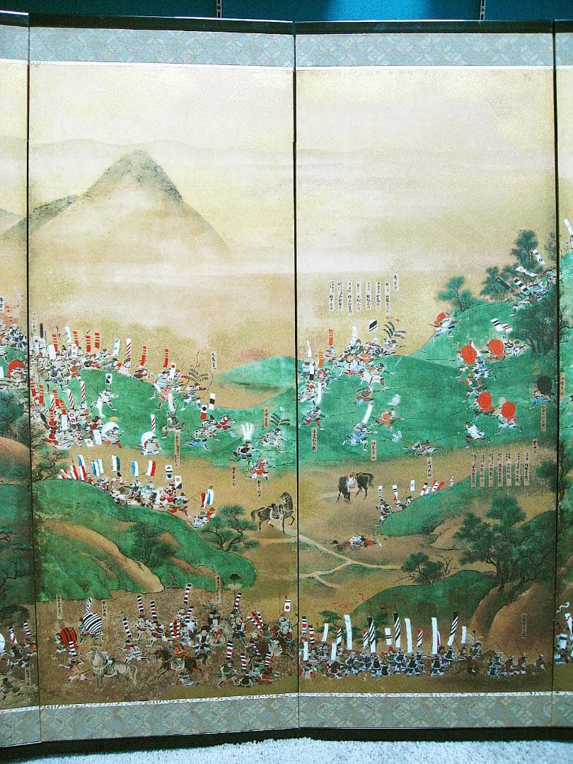 希少 #レア #NHK #賤ヶ岳合戦図屏風 #複製画 #一隻 #大河鎧兜日本刀