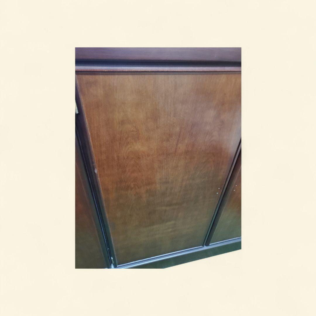 起立木工　 キャビネット 　サイドボード　ガラス扉・引き出し5段付き　両面ハッチ