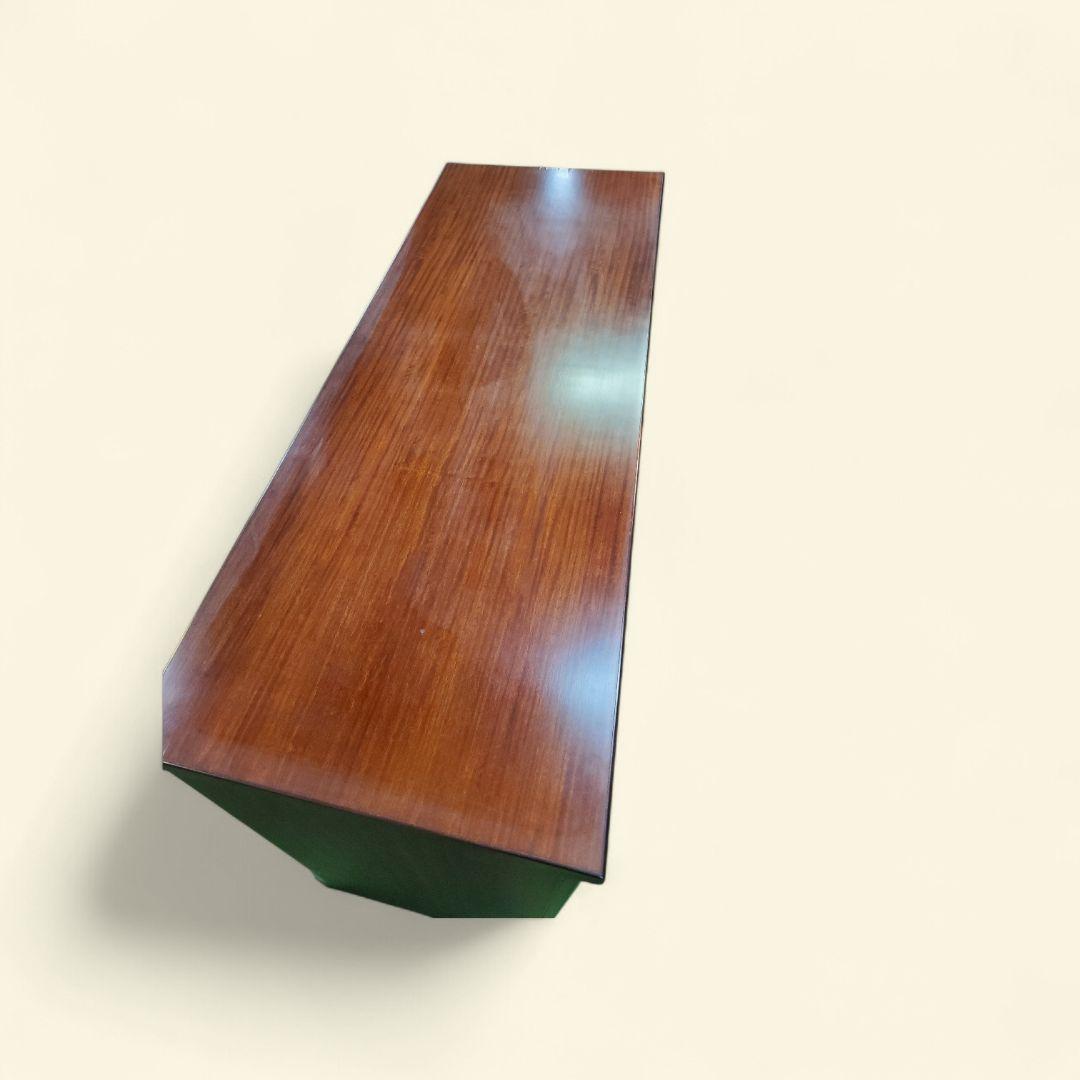 起立木工　 キャビネット 　サイドボード　ガラス扉・引き出し5段付き　両面ハッチ