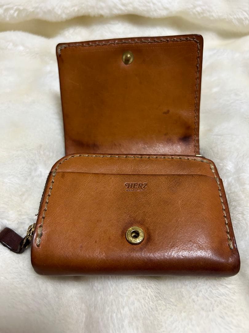 HERZ ヘルツ WS-64 小型 二つ折り財布 本革 レザー ウォレット