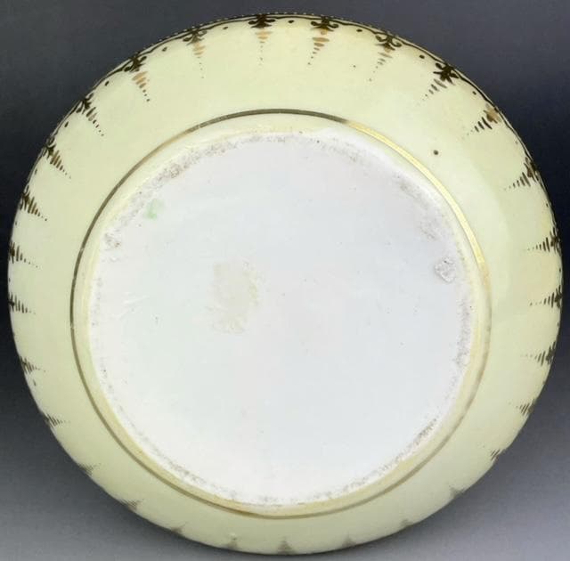 希少】 オールドニッポン 20.3㎝ 水連図 両耳花瓶 金盛り 緑 グリーン