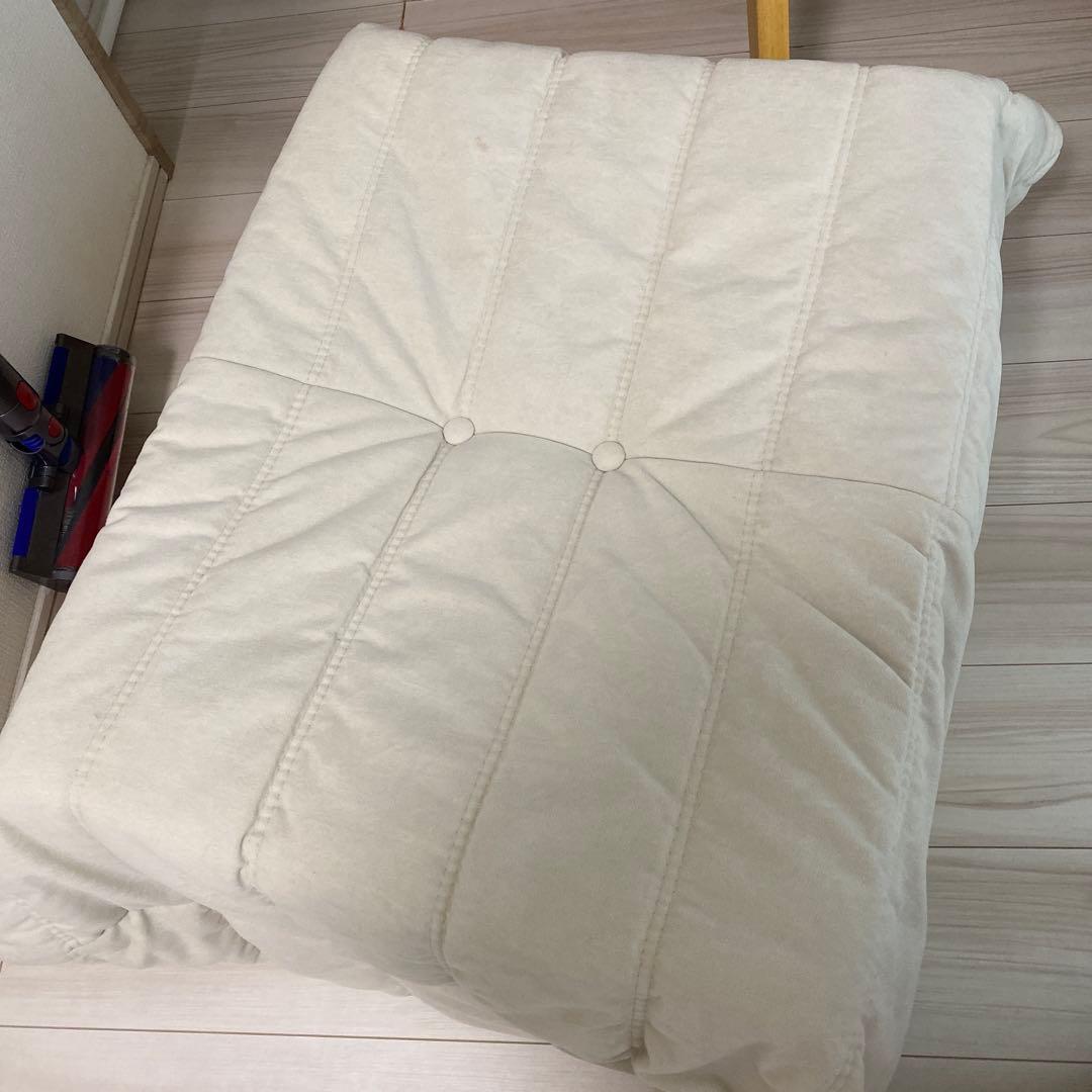 TOGO 1P ホワイト リクライニングソファ オットマン付き