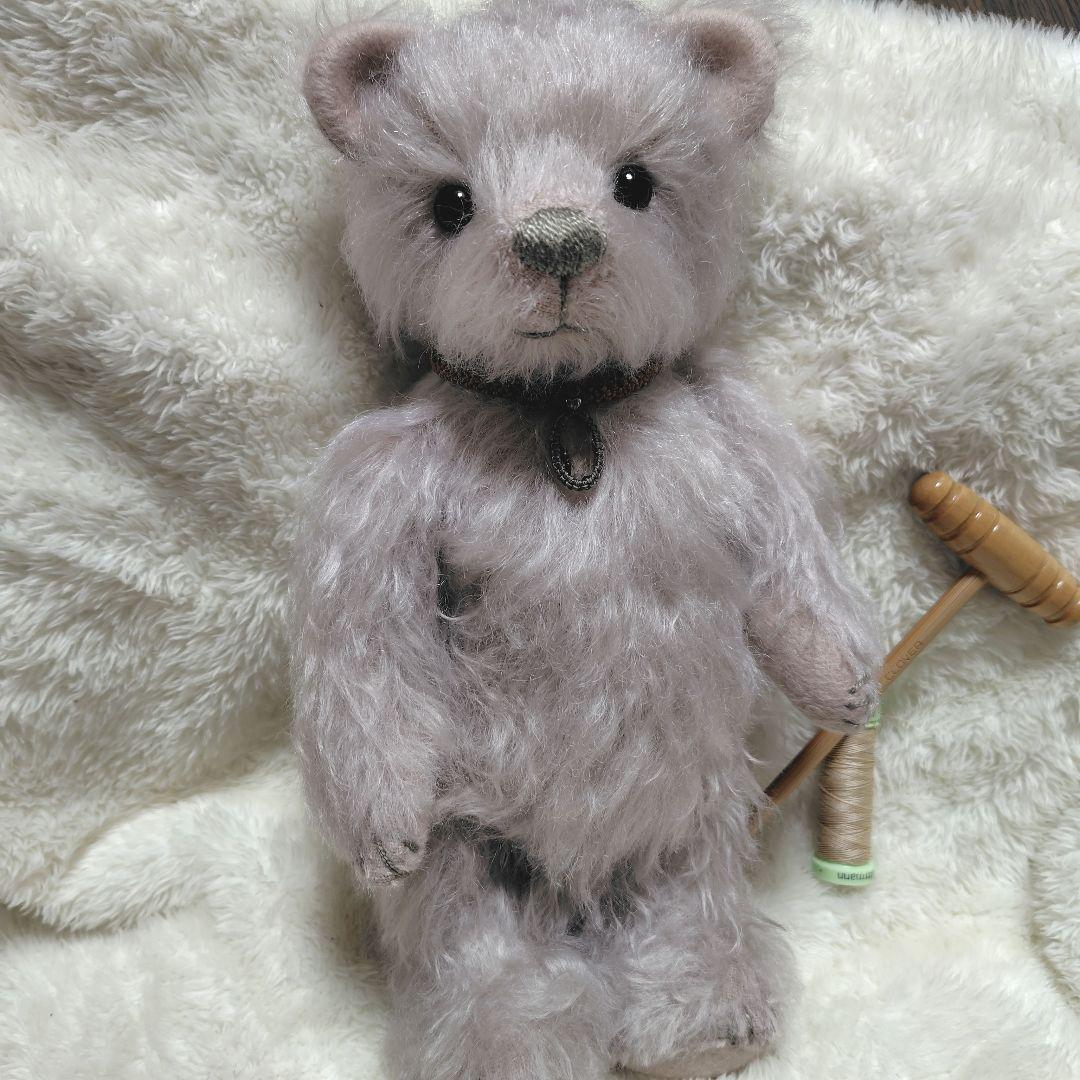 グレーモヘアのテディベア