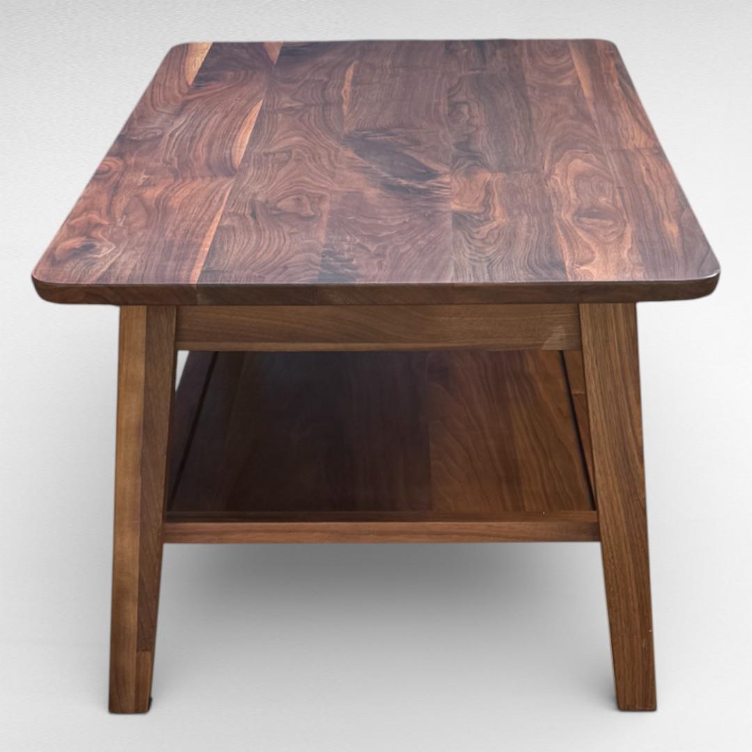 大川家具 無垢材 BRUNO ウォールナット センターテーブル115 引出し付