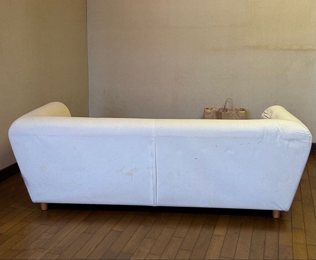ドリームベット　ホワイトきなり　3人掛けソファ　幅188cm
