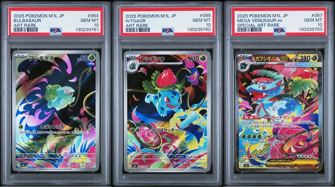 PSA10連番　フシギダネ　フシギソウ　フシギバナ　AR SAR