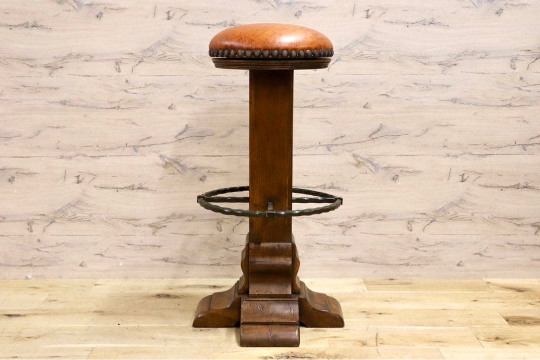 GMIK7K○スペイン製 カスティリアンスタイル バースツール ハイチ