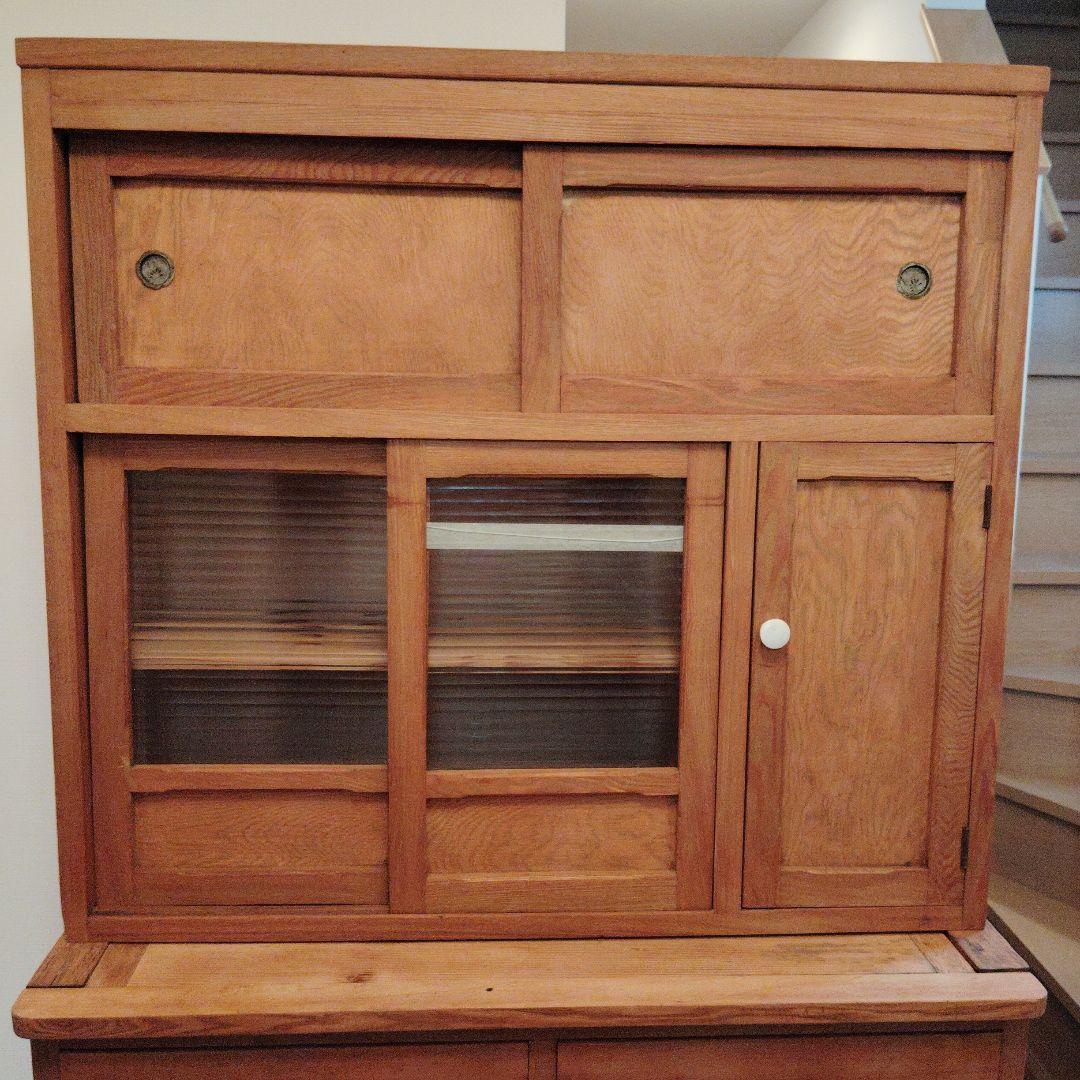 天然木キッチン収納キャビネット