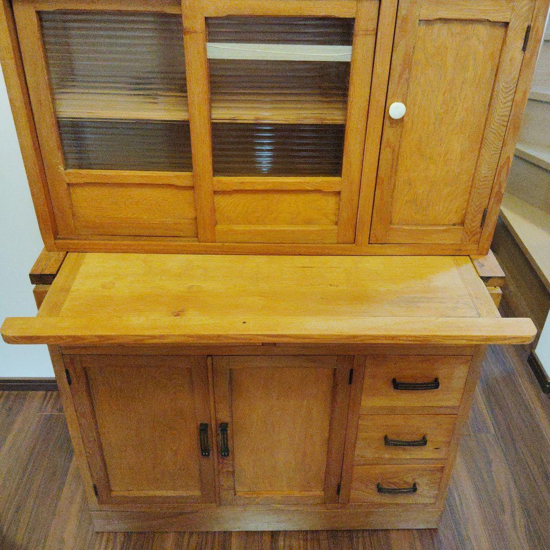 天然木キッチン収納キャビネット