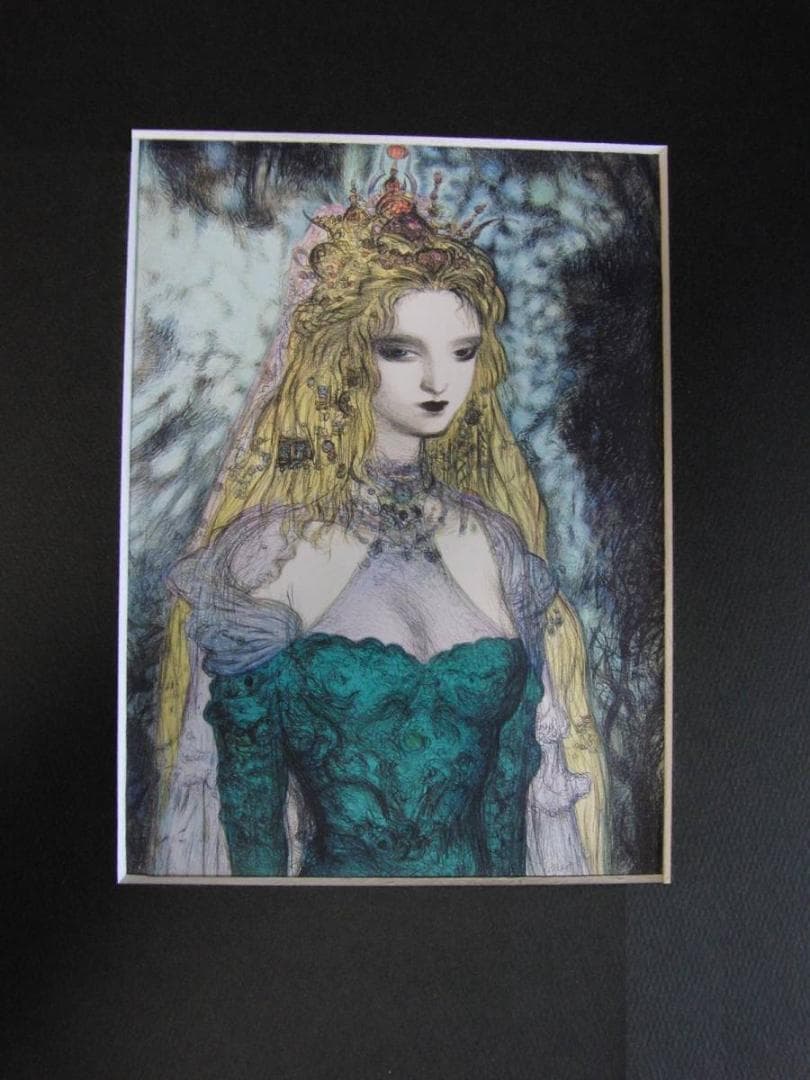 天野喜孝、【シンデレラ】、希少な額装用画集より、厳選、新品額装