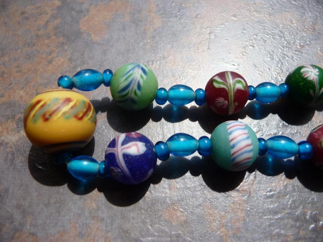 なまひよ様専用】アンティーク 和玉 ひと繋ぎ 江戸とんぼ玉