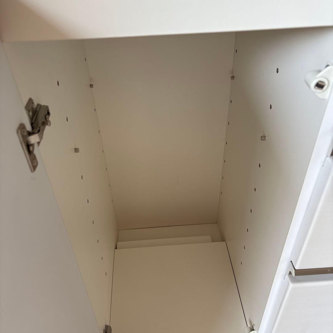 ニトリ 食器棚 アルミナ2 キッチンボード 120 おしゃれ 清潔感 C121