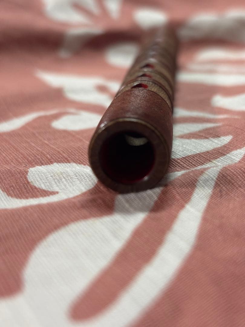 篳篥　樹脂菅　木製専用ケース　盧舌２本　図紙付き