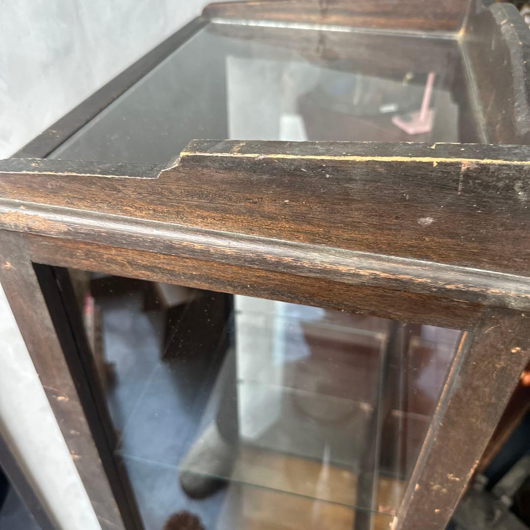 ◾️引き取り限定◾️ヴィンテージ　木製ガラスケース 引き出し付き