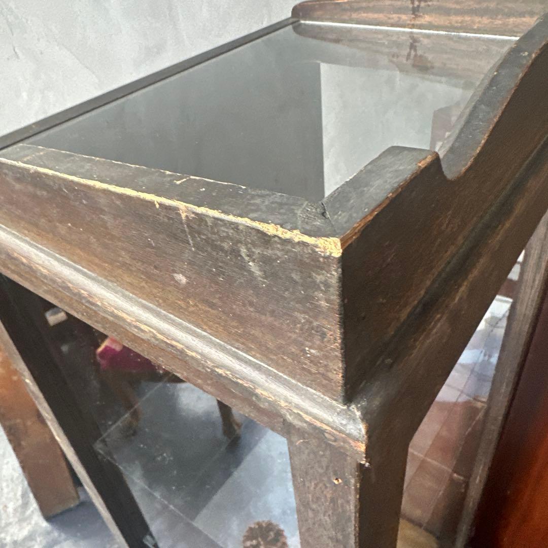 ◾️引き取り限定◾️ヴィンテージ　木製ガラスケース 引き出し付き