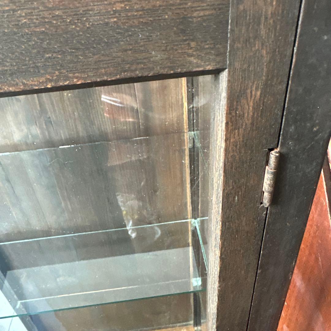 ◾️引き取り限定◾️ヴィンテージ　木製ガラスケース 引き出し付き