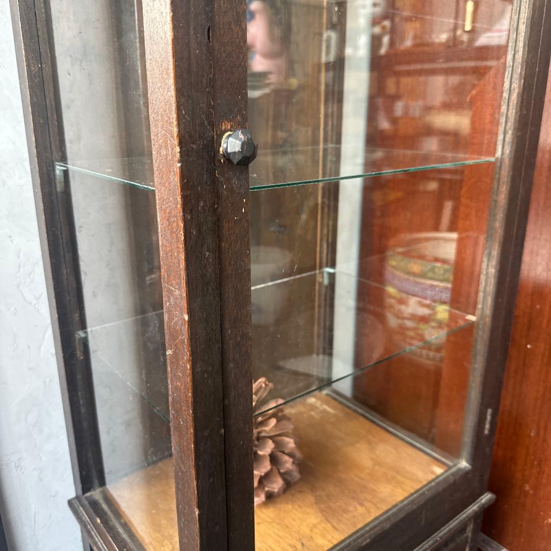 ◾️引き取り限定◾️ヴィンテージ　木製ガラスケース 引き出し付き
