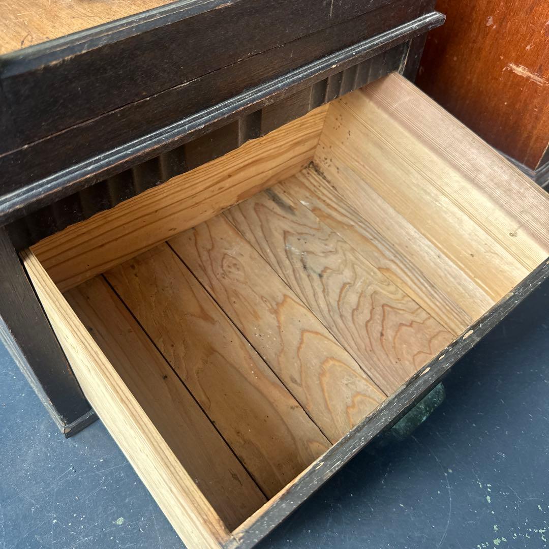 ◾️引き取り限定◾️ヴィンテージ　木製ガラスケース 引き出し付き