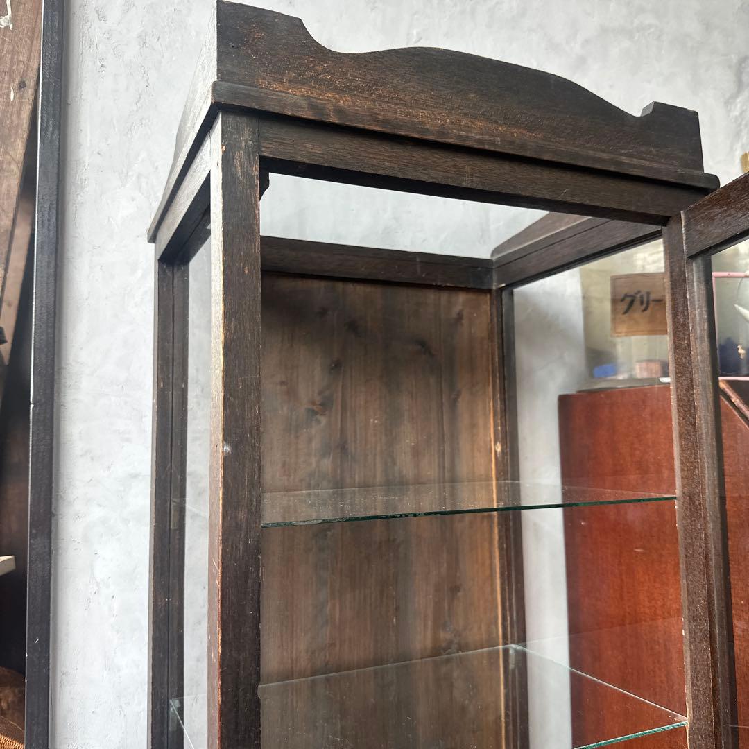 ◾️引き取り限定◾️ヴィンテージ　木製ガラスケース 引き出し付き